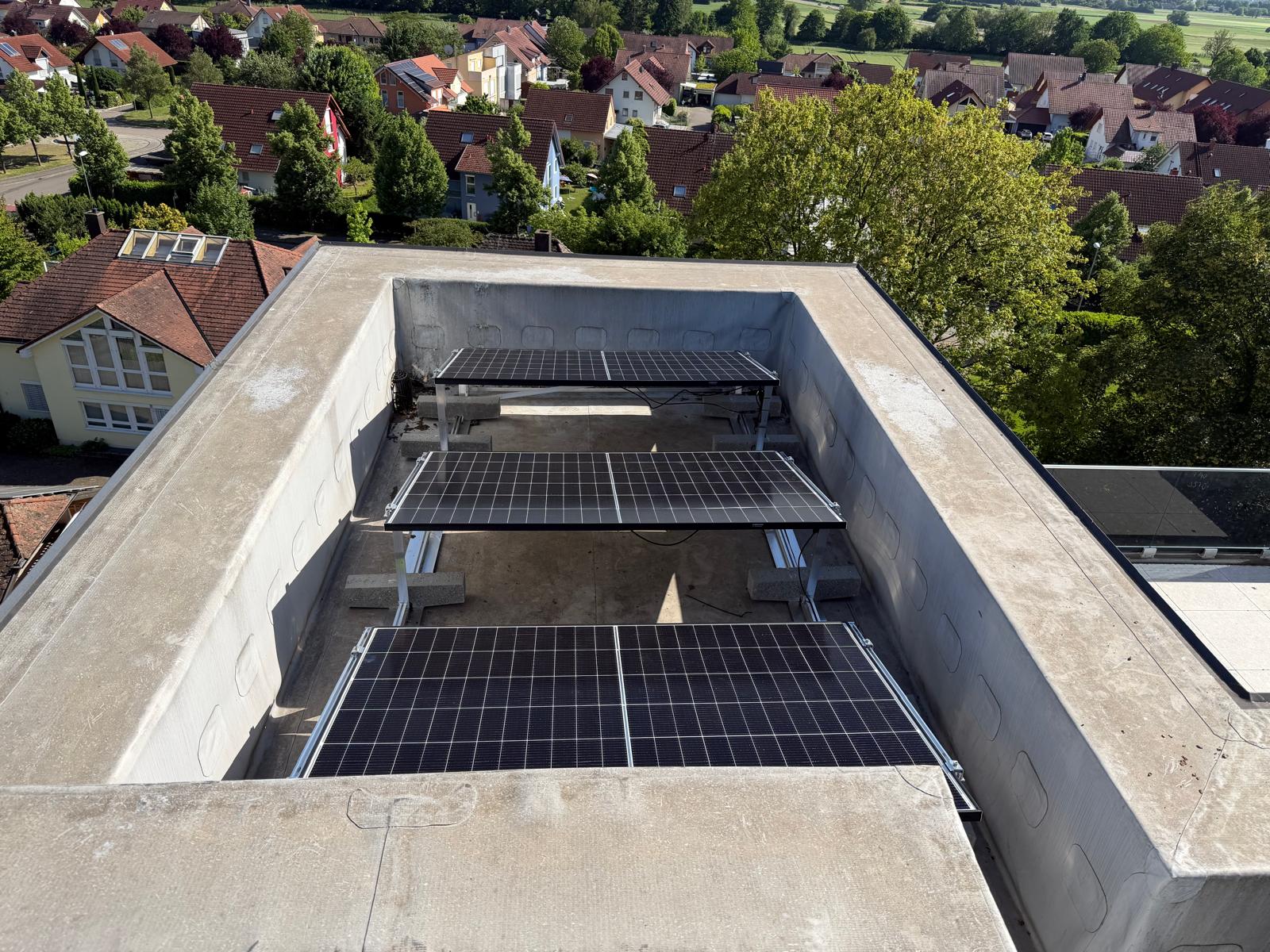 PV-Anlage Flachdach Aufständerung
